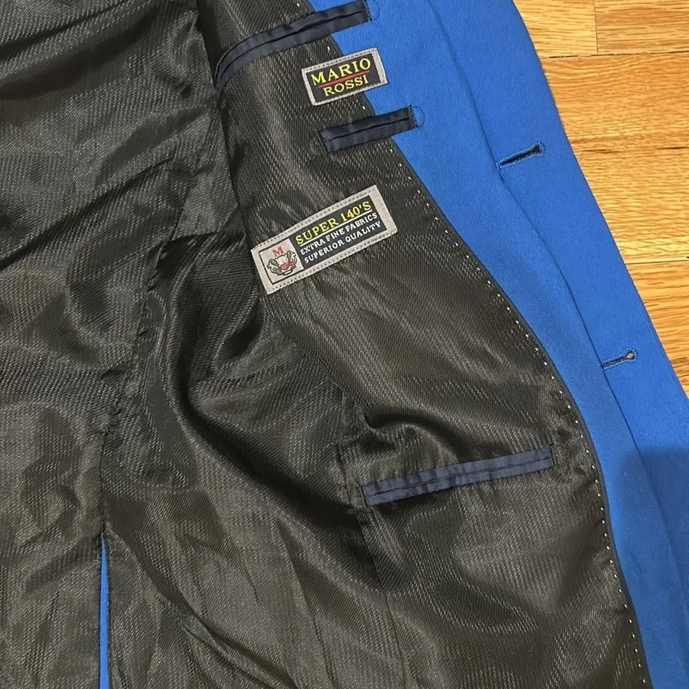 Royal Blue Slim-Fit Sport Coat with Notched Lapel